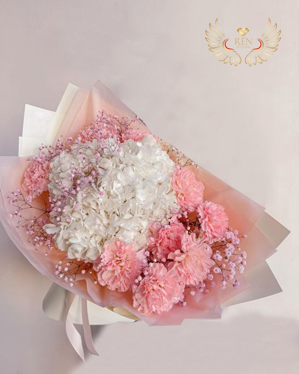 Ecuador Carnation Hydrangea Mix Bouquet