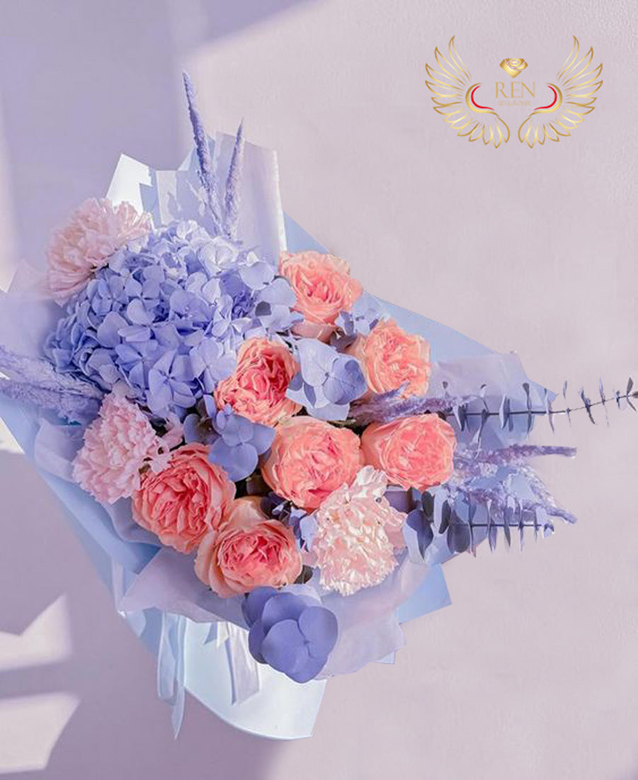 Rose, Hydrangea, Carnation Mix Bouquets