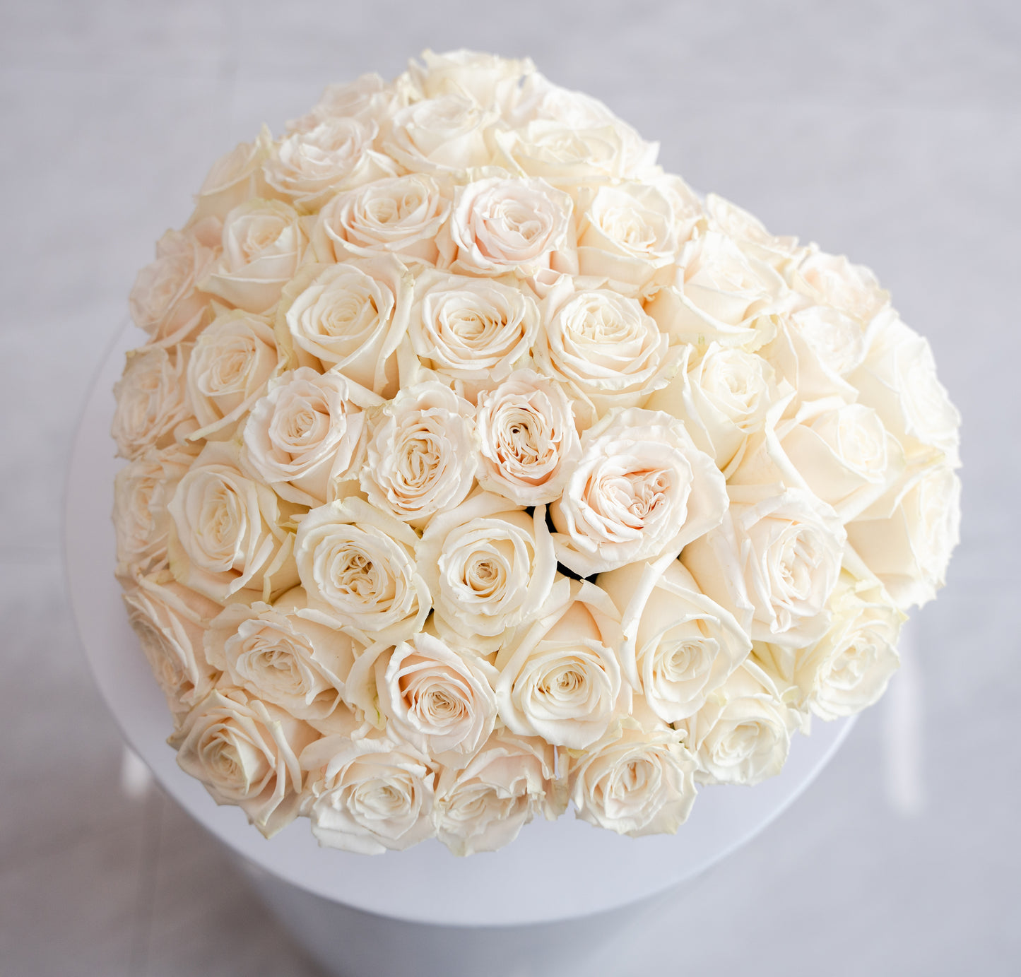 White Flowers Box Heart Arrangement