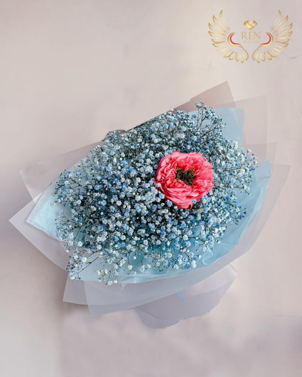 Blue Coloured Gypso with Candy X-Pression Rose