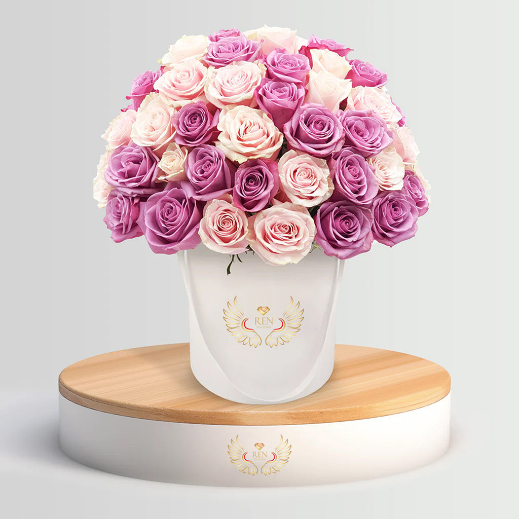 Purple Roses Arrangement