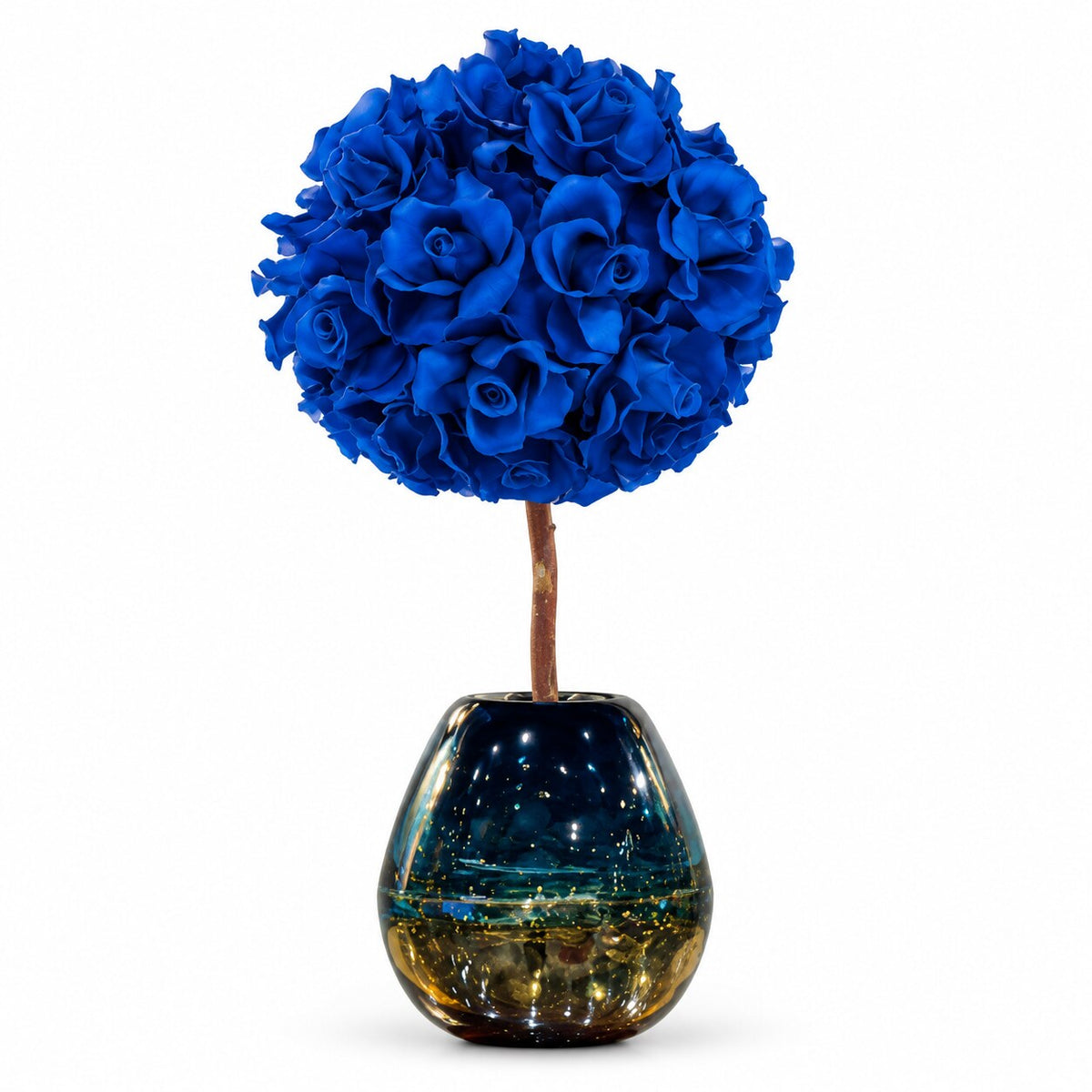 Blue Forever Rose Tree in Blue Vase