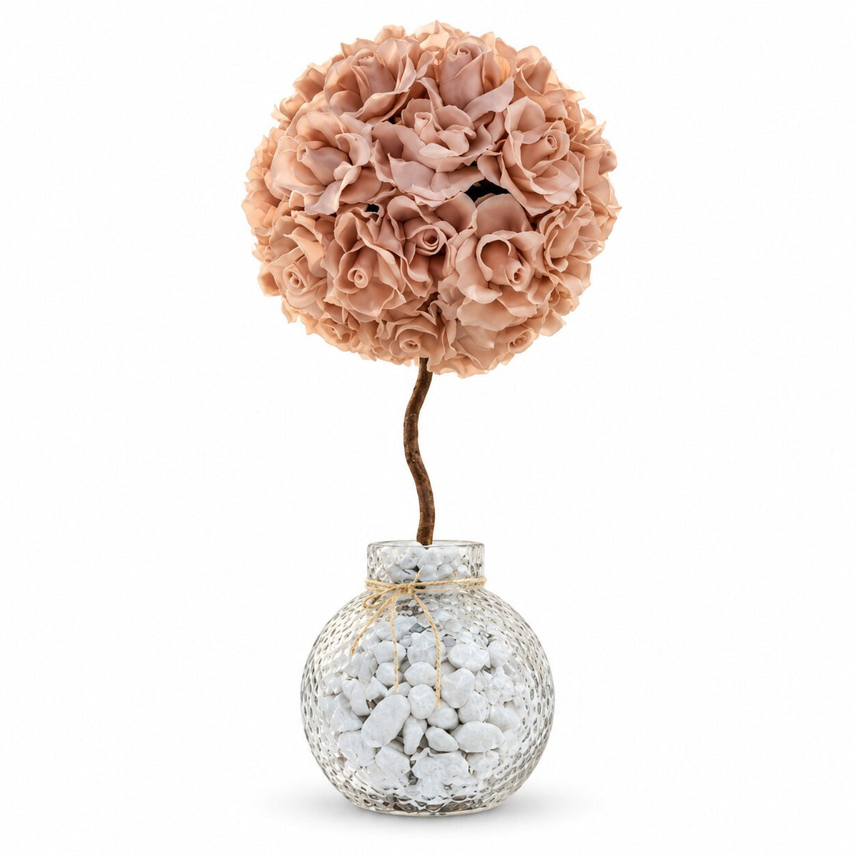 Coffee Forever Rose Tree in Glass Vase